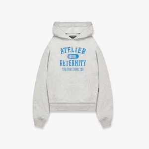 Atelier Emblem Warm Hoodie - Melange Grey Front