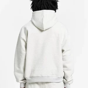 Atelier Emblem Warm Hoodie - Melange Grey M Back