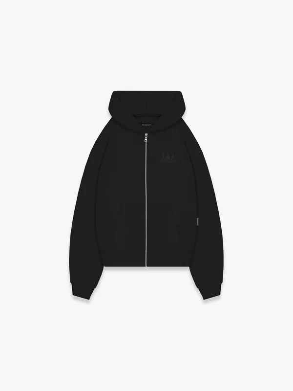 Creative Dept Logo Zipper Hoodie - Black F