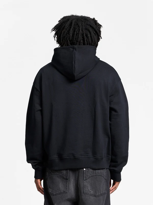 Atelier Emblem Zipper Hoodie - Black